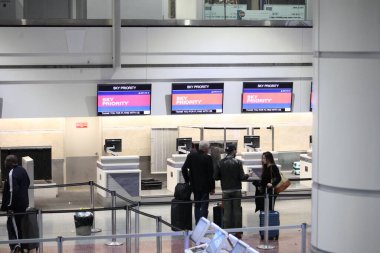 Heavy movement of passengers at Las Vegas International Airport. February 06, 2023, Las Vegas, Nevada, USA: There is a heavy movement of passengers at Las Vegas International Airport on Monday (06) with long line of people everywhere