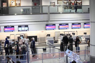 Heavy movement of passengers at Las Vegas International Airport. February 06, 2023, Las Vegas, Nevada, USA: There is a heavy movement of passengers at Las Vegas International Airport on Monday (06) with long line of people everywhere