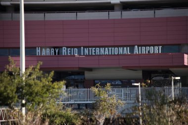 Planes taking off from Harry Reid International Airport in Las Vegas. February 06, 2023, Las Vegas, Nevada, USA: Different airplanes are see taking off from Harry Reid international airport in Las Vegas and shows how busy it is .