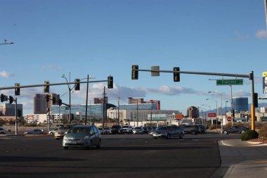 Traffic Situation in Las Vegas. February 06, 2023, Las Vegas, Nevada, USA: Heavy traffic of vehicles in Las Vegas on Monday (06)