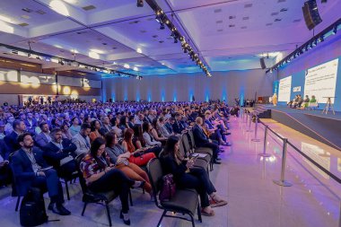 Brasilia 'da Caixa servis ağı yöneticileri toplantısının açılış töreni. 07 Şubat 2023, Brasilia, Federal Bölge, Brezilya: Caixa Başkanı Rita Serrano CAIXA hizmet ağı yöneticileri toplantısının açılış törenine katıldı