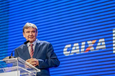 Opening ceremony of Caixa service network managers' meeting in Brasilia. February 07, 2023, Brasilia, Federal District, Brazil: Caixa President Rita Serrano participates in the opening ceremony of the CAIXA service network managers' meeting