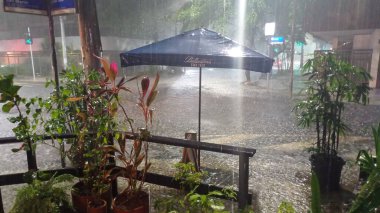 Heavy Rainfall hits Rio de Janeiro. February 07, 2023, Rio de Janeiro, Brazil: The city of Rio de Janeiro, enters into a state of attention, due to a heavy rainfall in the city.  Leblon neighborhood in Rio de Janeiro was flooded on Tuesday (07)