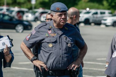 Medal Award Ceremony for Policing Sao Paulo. February 09, 2023, Sao Paulo, Brazil: The ceremony that took place at Charles Miller Square, Pacaembu, on Thursday (9), had the participations of Mayor Ricardo Nunes of Military Police troop