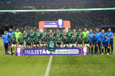 Campeonato Paulista game Palmeiras against Inter de Limeira. February 09, 2023. Brazil, Sao Paulo: Match between Palmeiras and Inter de Limeira valid for the 7th round of the 2023 Paulista Championship, held at Allianz Parque, in Sao Paulo