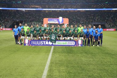 Campeonato Paulista game Palmeiras against Inter de Limeira. February 09, 2023. Brazil, Sao Paulo: Match between Palmeiras and Inter de Limeira valid for the 7th round of the 2023 Paulista Championship, held at Allianz Parque, in Sao Paulo