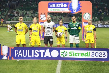 Campeonato Paulista game Palmeiras against Inter de Limeira. February 09, 2023. Brazil, Sao Paulo: Match between Palmeiras and Inter de Limeira valid for the 7th round of the 2023 Paulista Championship, held at Allianz Parque, in Sao Paulo