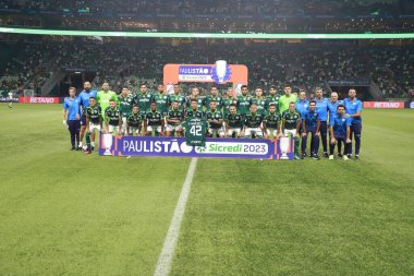 Campeonato Paulista game Palmeiras against Inter de Limeira. February 09, 2023. Brazil, Sao Paulo: Match between Palmeiras and Inter de Limeira valid for the 7th round of the 2023 Paulista Championship, held at Allianz Parque, in Sao Paulo