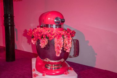 KitchenAid & Marta Del Rio launch the 2023 Hibiscus Color of the Year Collection - New York Fashion Week. February 09, 2023, New York, New York, USA: A view of KitchenAid product models as KitchenAid &amp