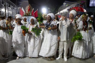 Rio Mayor participates during Lavagem da Sapucai at Carnival in Rio de Janeiro. February 11, 2023, Rio de Janeiro, Brazil: The mayor of Rio de Janeiro Eduardo Paes participates in Lavagem da Sapucai, a positive energizing ritual for the avenue