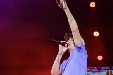 Joao Gomes performs at Viiixe Forro & Piseiro festival in Brasilia. February 11, 2023, Brasilia, Federal District, Brazil: Brazilian singer Joao Gomes performs at the Viiixe, the largest forro and piseiro festival in the world, on Saturday (11)