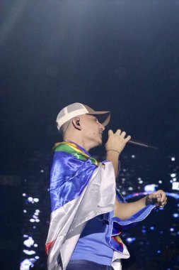 Joao Gomes performs at Viiixe Forro & Piseiro festival in Brasilia. February 11, 2023, Brasilia, Federal District, Brazil: Brazilian singer Joao Gomes performs at the Viiixe, the largest forro and piseiro festival in the world, on Saturday (11)