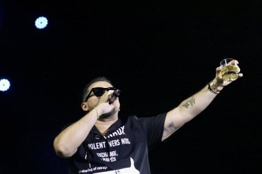 Xand Aviao performs at Viiixe Forro & Piseiro festival in Brasilia. February 11, 2023, Brasilia, Federal District, Brazil: Brazilian Xand Aviao performs at the Viiixe, the largest forro and piseiro festival in the world, on Saturday (11) 