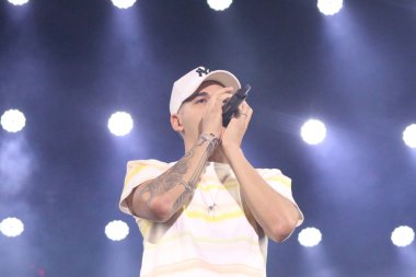 Xand Aviao performs at Viiixe Forro & Piseiro festival in Brasilia. February 11, 2023, Brasilia, Federal District, Brazil: Brazilian Xand Aviao performs at the Viiixe, the largest forro and piseiro festival in the world, on Saturday (11) 