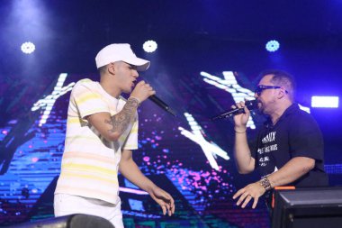 Xand Aviao performs at Viiixe Forro & Piseiro festival in Brasilia. February 11, 2023, Brasilia, Federal District, Brazil: Brazilian Xand Aviao performs at the Viiixe, the largest forro and piseiro festival in the world, on Saturday (11) 