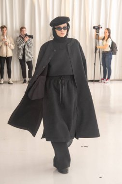 New York Men's Day - Presentation - February 2023 New York Fashion Week. February 10, 2023, New York, New York, USA: A model walks the runway during the A.Potts fashion show at Daylight Studio during New York Fashion Week
