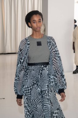New York Men's Day - Presentation - February 2023 New York Fashion Week. February 10, 2023, New York, New York, USA: A model walks the runway during the A.Potts fashion show at Daylight Studio during New York Fashion Week 