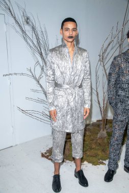 New York Men's Day - Presentation - February 2023 New York Fashion Week. February 10, 2023, New York, New York, USA: Models pose during the Atelier Cillian presentation at Daylight Studio during New York Fashion Week