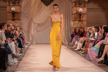 PatBo - Runway - February 2023 New York Fashion Week: The Shows. February 11, 2023, New York, New York, USA: A model walks the runway for the PatBo show at Surrogate's Court during New York Fashion Week