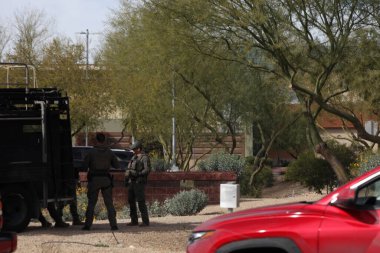 Chiefs and Kansas fight it out for Super Bowl LVII in Arizona. February 12, 2023, Glendale, Arizona, USA: Fans and lovers of American football heading for the stadium to watch the Kansas City Chiefs play against Philadelphia Eagles