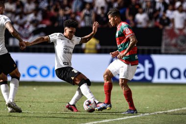 Game valid for the Sao Paulo championship between Portuguesa against Corinthians. February 12, 2023. Brazil, Distrito Federal, Brasilia: Match between Portuguesa and Corinthians, valid for the 8th round of the Paulista Football Championship