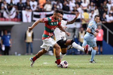 Game valid for the Sao Paulo championship between Portuguesa against Corinthians. February 12, 2023. Brazil, Distrito Federal, Brasilia: Match between Portuguesa and Corinthians, valid for the 8th round of the Paulista Football Championship