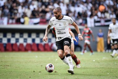 Game valid for the Sao Paulo championship between Portuguesa against Corinthians. February 12, 2023. Brazil, Distrito Federal, Brasilia: Match between Portuguesa and Corinthians, valid for the 8th round of the Paulista Football Championship