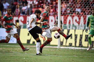 Game valid for the Sao Paulo championship between Portuguesa against Corinthians. February 12, 2023. Brazil, Distrito Federal, Brasilia: Match between Portuguesa and Corinthians, valid for the 8th round of the Paulista Football Championship