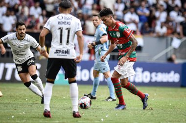 Game valid for the Sao Paulo championship between Portuguesa against Corinthians. February 12, 2023. Brazil, Distrito Federal, Brasilia: Match between Portuguesa and Corinthians, valid for the 8th round of the Paulista Football Championship