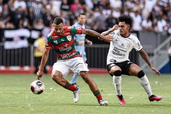 Game valid for the Sao Paulo championship between Portuguesa against Corinthians. February 12, 2023. Brazil, Distrito Federal, Brasilia: Match between Portuguesa and Corinthians, valid for the 8th round of the Paulista Football Championship