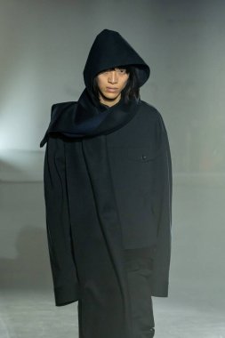 Adeam - Runway - February 2023 New York Fashion Week. February 12, 2023, New York, New York, USA: A model walks the runway at the Adeam fashion show at 548 West 22nd Street during New York Fashion Week 2023 on February 12, 2023 in New York City