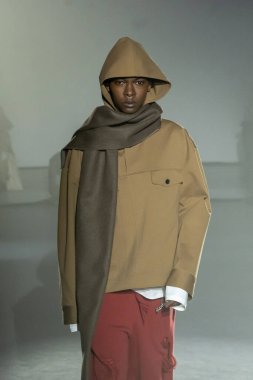 Adeam - Runway - February 2023 New York Fashion Week. February 12, 2023, New York, New York, USA: A model walks the runway at the Adeam fashion show at 548 West 22nd Street during New York Fashion Week 2023 on February 12, 2023 in New York City