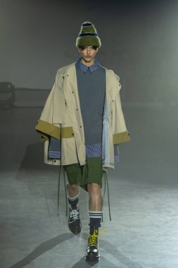 Adeam - Runway - February 2023 New York Fashion Week. February 12, 2023, New York, New York, USA: A model walks the runway at the Adeam fashion show at 548 West 22nd Street during New York Fashion Week 2023 on February 12, 2023 in New York City