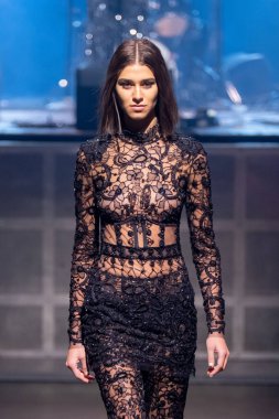 Cucculelli Shaheen - Runway - February 2023 New York Fashion Week. February 13, 2023, New York, New York, USA: A model walks the runway at the Cucculelli Shaheen fashion show at Webster Hall during New York Fashion Week 2023
