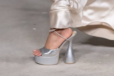 Christian Cowan - Runway - February 2023 New York Fashion Week. February 14, 2023, New York, New York, USA: Models walk the runway finale at the Christian Cowan fashion show at Starrett-Lehigh Building during New York Fashion Week 2023