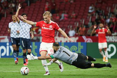 Gaucho Soccer Championship: Internacional vs Sao Jose. February 16, 2023, Porto Alegre, Rio Grande do Sul, Brazil: Soccer match between Internacional and Sao Jose, valid for the 8th round of Gaucho Soccer Championship