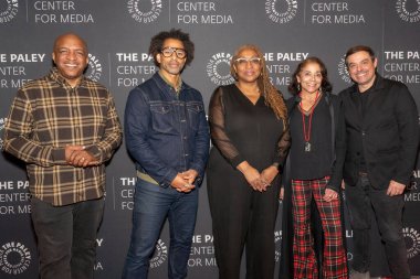 The Storytellers: Preserving The Legacy Of Iconic Black Musicians. February 16, 2023, New York, New York, USA: Ralph McDaniels, Touree, Lisa Cortes, Julie Anderson and Antonino D'Ambrosio attend 'The Storytellers