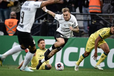 Soccer match for the Paulista Championship. February 19, 2023. Brazil, Sao Paulo: Match between Corinthians and Mirassol, valid for the 10th round of the Paulista Football Championship, Paulistao 2023, held at Neo Quimica Arena, in Itaquera