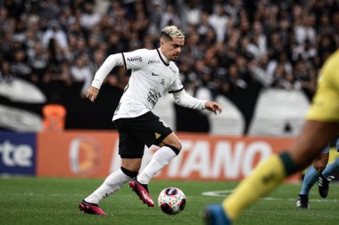 Soccer match for the Paulista Championship. February 19, 2023. Brazil, Sao Paulo: Match between Corinthians and Mirassol, valid for the 10th round of the Paulista Football Championship, Paulistao 2023, held at Neo Quimica Arena, in Itaquera