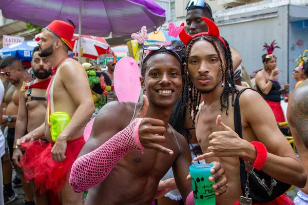 Rio Janeiro Daki Sokak Karnavalı Şubat 2023 Rio Janeiro Brezilya — Stok fotoğraf