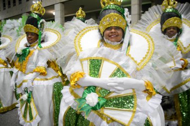 mperio Serrano Samba School Parade in Rio de Janeiro. February 19, 2023, Rio de Janeiro, Brazil: Parade of the Imperio Serrano samba school, comes with beautiful allegories and props and with the theme honoring the singer and sambista Arlindo Cruz
