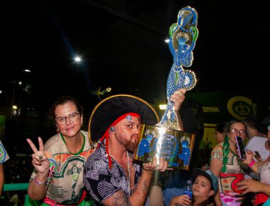 Imperatriz Leopoldinense champion of Rio de Janeiro Samba Schools Carnival Parade 2023. February 22, 2023, Rio de Janeiro, Brazil: Imperatriz Leopoldinense, from a school in Ramos, in the suburbs of Rio de Janeiro