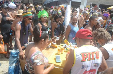 Street Carnival in Natal. February 22, 2023, Natal, Rio Grande do Norte, Brazil: Traditional carnival blocks Baicu na Vara and Block of Garis, close the festivities on Ash Wednesday (22)