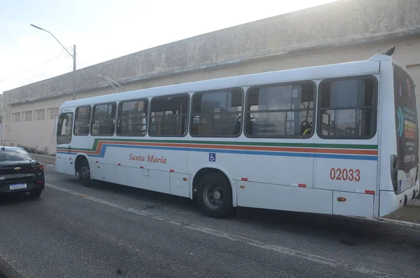 Los Criminales Atacan Prenden Fuego Dos Autobuses Natal Febrero 2023 — Foto de Stock