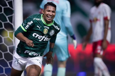 Paulista Soccer Championship: Palmeiras vs RB Bragantino. February 22, 2023, Sao Paulo, Brazil: Rony of Palmeiras celebrates his goal during a soccer match against RB Bragantino, valid for Paulista Soccer Championship