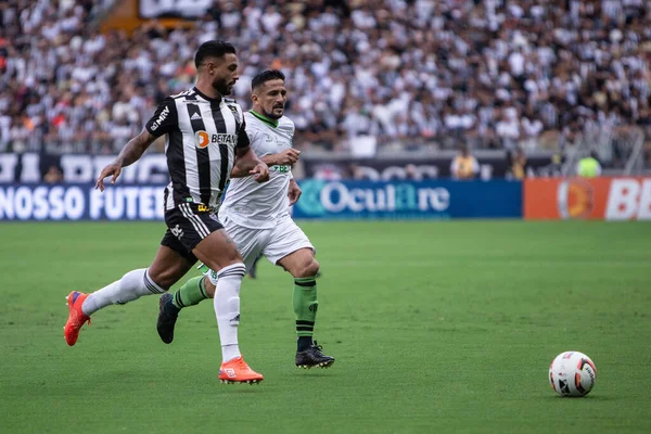 Mineiro Soccer Championship: Atletico MG vs America MG. February 25, 2023, Belo Horizonte, Minas Gerais, Brazil:  Soccer match between ATLETICO/MG and AMERICA/MG, valid for the 7th round of the 2023 Mineiro Soccer Championship