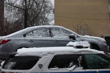 Aftermath of Snowfalls in New York. February 28, 2023, New York, USA: After a much waited time, New York City received its snowfall on Monday (27) through early morning of Tuesday (28) and left snowflakes everywhere, making the roads and street