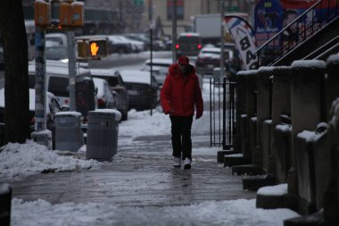 Aftermath of Snowfalls in New York. February 28, 2023, New York, USA: After a much waited time, New York City received its snowfall on Monday (27) through early morning of Tuesday (28) and left snowflakes everywhere, making the roads and street