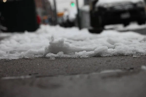 Lumisateen Jälkimainingit New Yorkissa Helmikuu 2023 New York Usa Pitkän — kuvapankkivalokuva