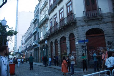 Rio de Janeiro celebrates 458th Anniversary. March 1, 2023, Rio de Janeiro, Brazil: The city of Rio de Janeiro celebrates its 458th annversary, with cake and lighting cut by the Deputy Mayor of the Alberto Szafran, on Rua do Mercado, on Wednesday